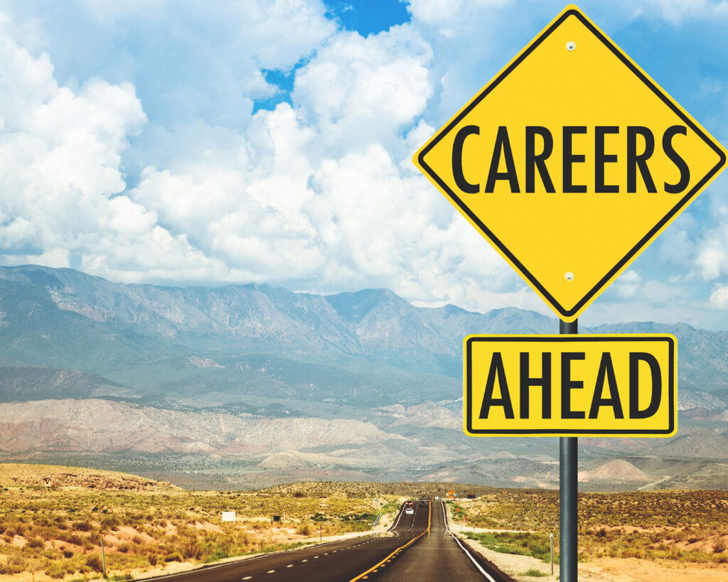 careers ahead sign