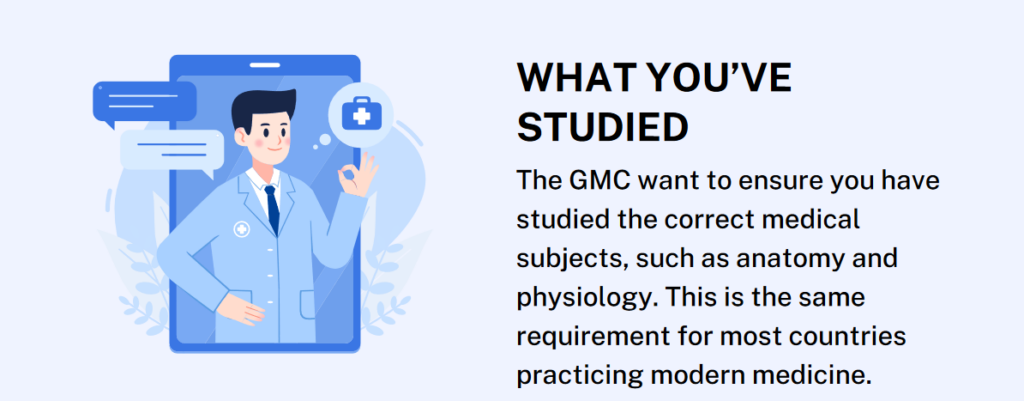 GMC Criteria (What You’ve Studied)