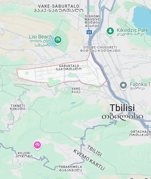 Saburtalo Tbilisi Map
